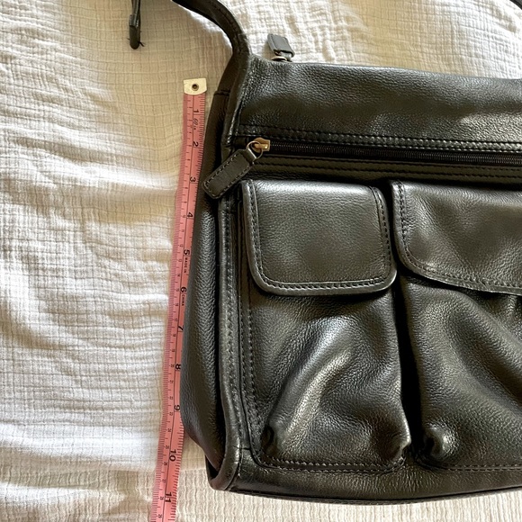 FOSSIL Vintage Black Pebbled Leather Shoulder - Picture 6 of 12